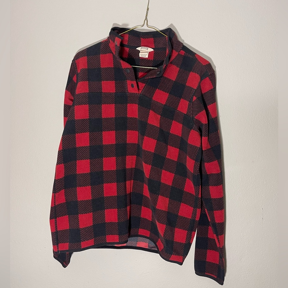 Duluth Men’s Small Fleece Plaid Sweater Snap